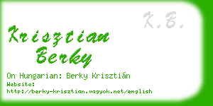 krisztian berky business card